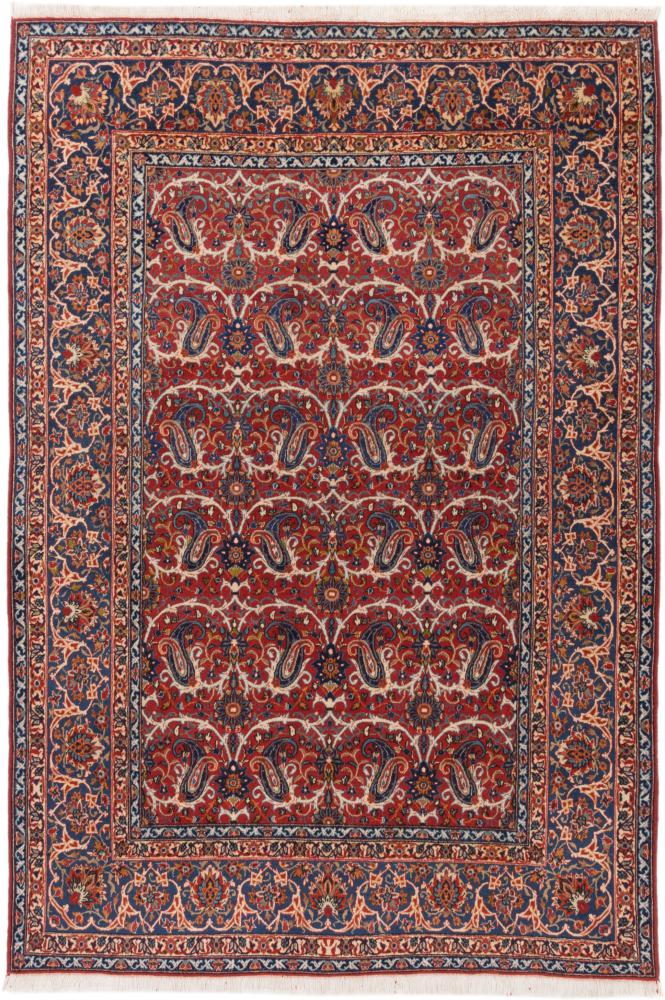 Tapete persa Isfahan Antigo 210x144 210x144, Tapete persa Atado à mão