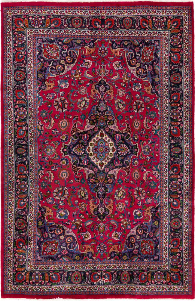 Persisk tæppe Mashhad Signed 307x199 307x199, Persisk tæppe Knyttet i hånden