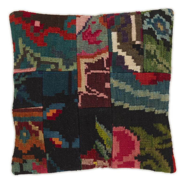 Indo rug Rosen Kilim Kissen 49x51 49x51, Persian Rug Woven by hand