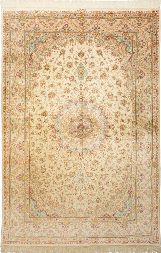 Perzisch tapijt Qum Zijde 237x155 237x155, Perzisch tapijt Handgeknoopte