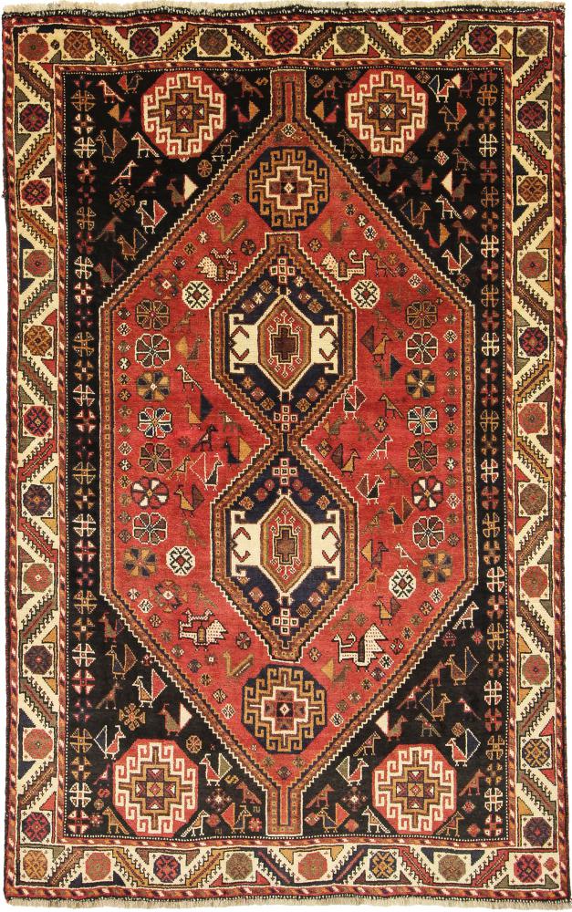 Persisk tæppe Ghashghai 244x154 244x154, Persisk tæppe Knyttet i hånden