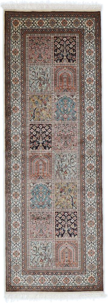 Indiaas tapijt Kasjmier Zijde Single Knot 215x76 215x76, Perzisch tapijt Handgeknoopte