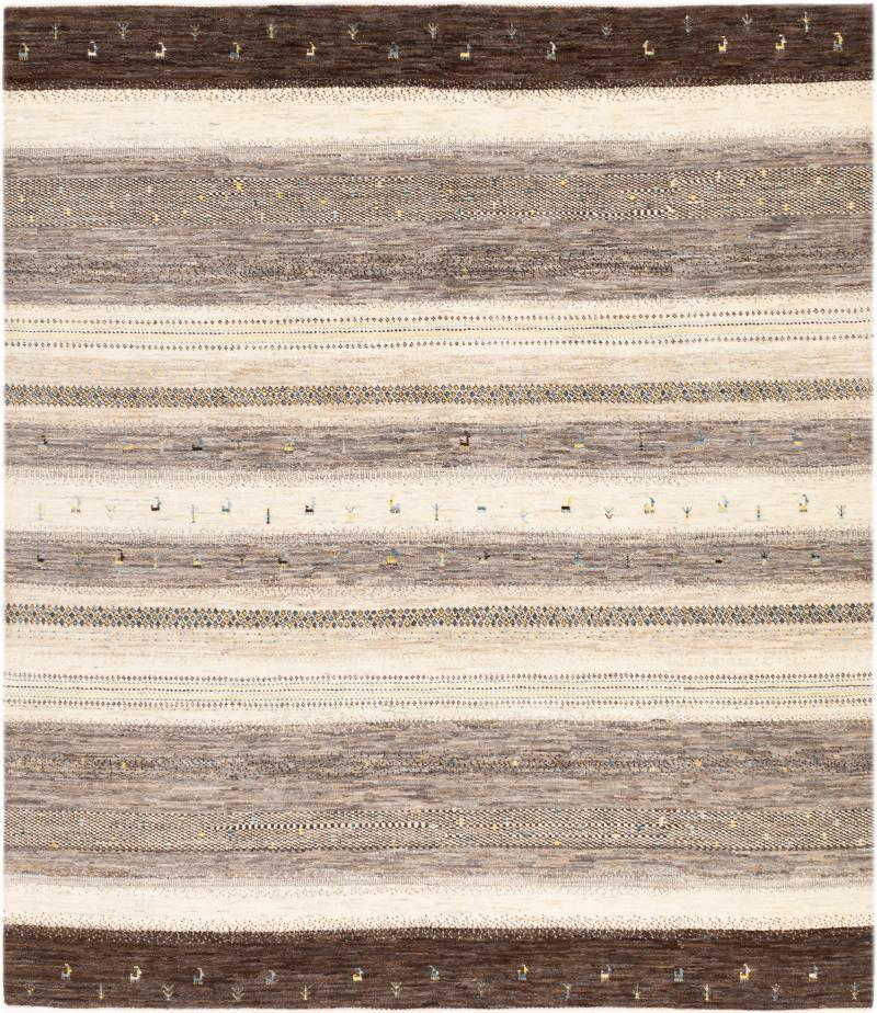 Alfombra persa Persia Gabbeh Loribaft Tabiilbaft 274x241 274x241, Alfombra persa Anudado a mano