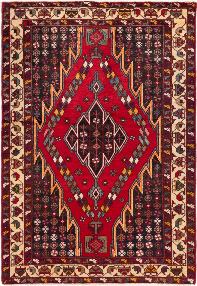Tapis persan Hamadan Mazlaghan 190x133 190x133, Tapis persan Noué à la main