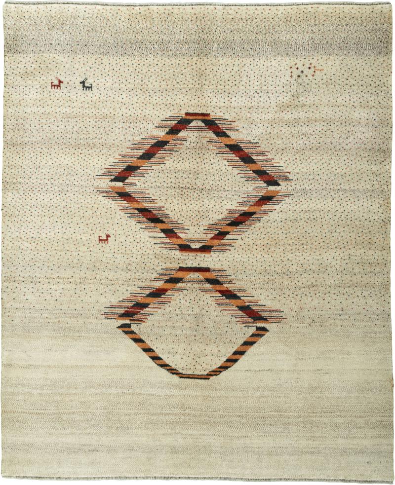 Persian Rug Persian Gabbeh Ghashghai 210x172 210x172, Persian Rug Knotted by hand