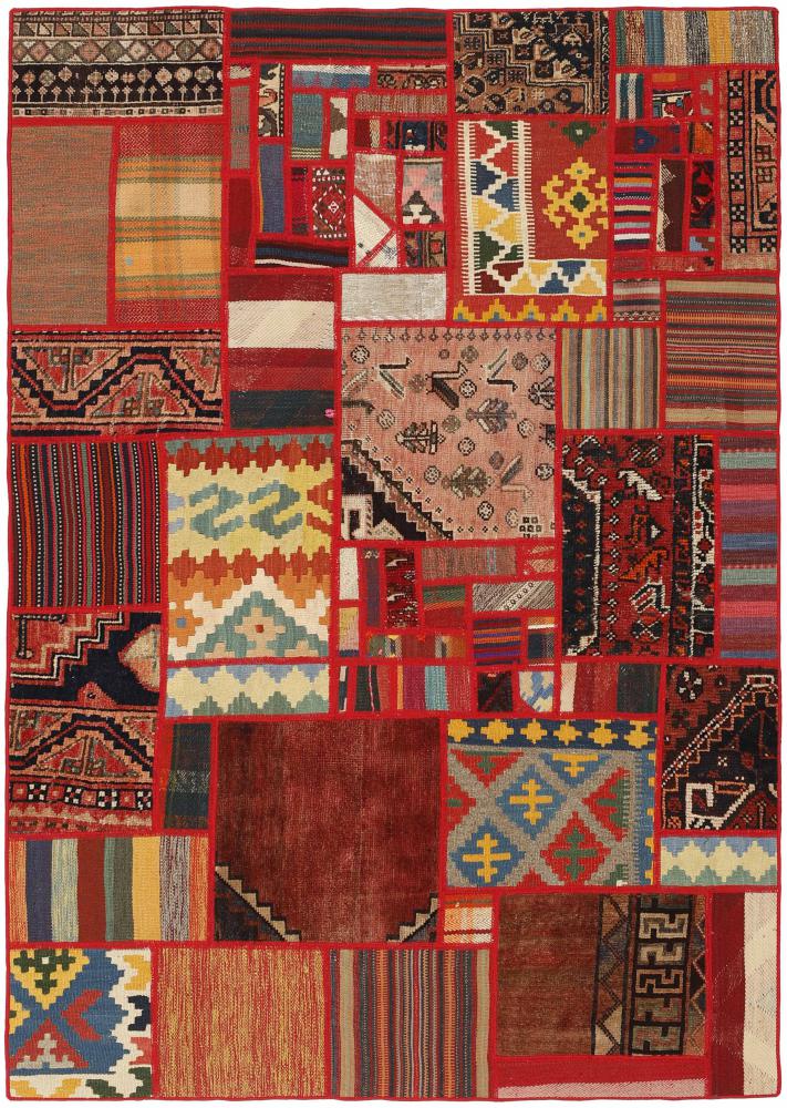 Tapete persa Kilim Patchwork 201x139 201x139, Tapete persa Tecido à mão