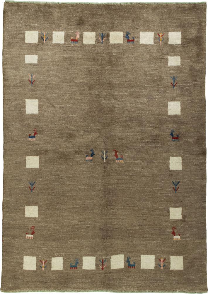 Persian Rug Persian Gabbeh Ghashghai 7'7"x5'5" 7'7"x5'5", Persian Rug Knotted by hand