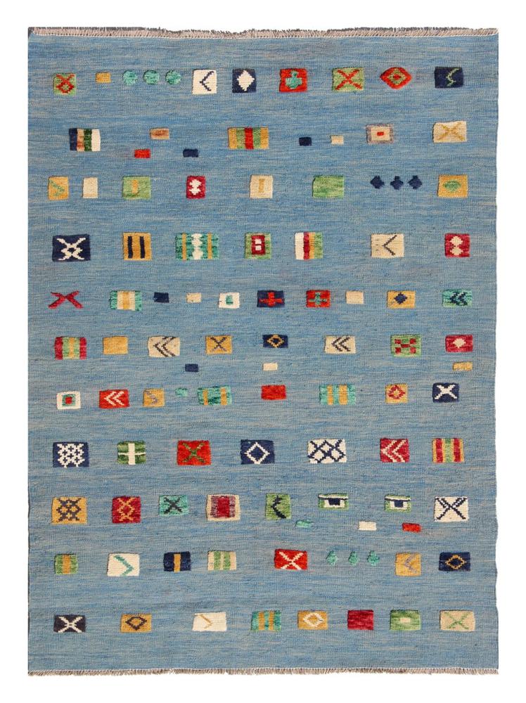 Alfombra afgana Kilim Afghan Nimbaft Edition 193x147 193x147, Alfombra persa Tejido a mano