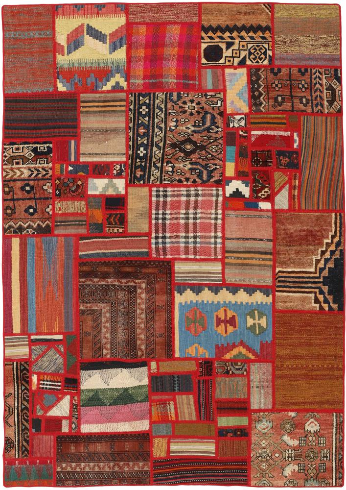 Tapete persa Kilim Patchwork 201x139 201x139, Tapete persa Tecido à mão