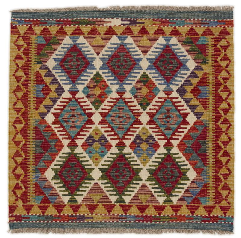 Tapete afegão Kilim Afegão 96x101 96x101, Tapete persa Tecido à mão