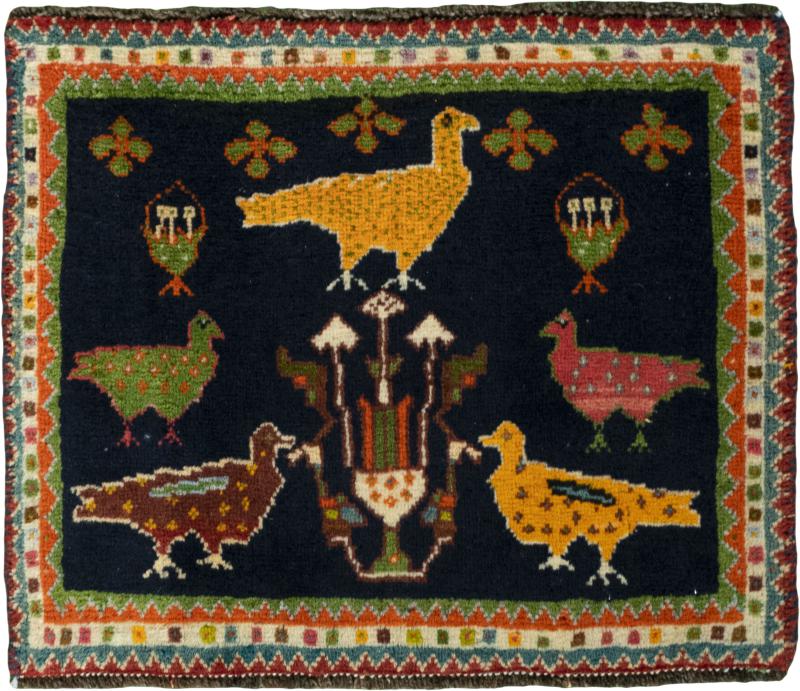 Persialainen matto Shiraz 45x46 45x46, Persialainen matto Solmittu käsin