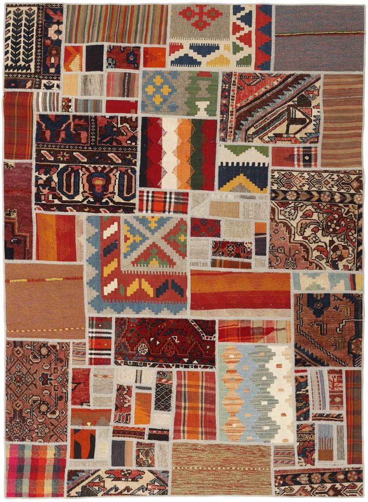 Tapete persa Kilim Patchwork 199x139 199x139, Tapete persa Tecido à mão