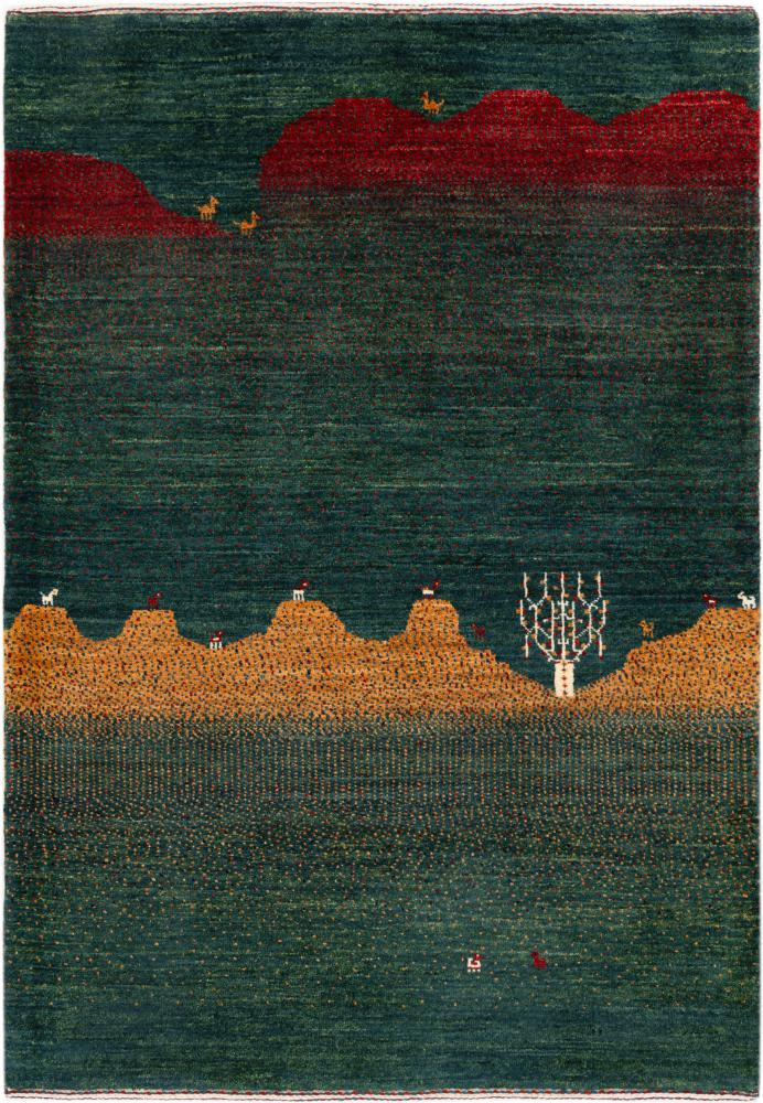 Tapis persan Persan Gabbeh Loribaft Atelier 119x82 119x82, Tapis persan Noué à la main