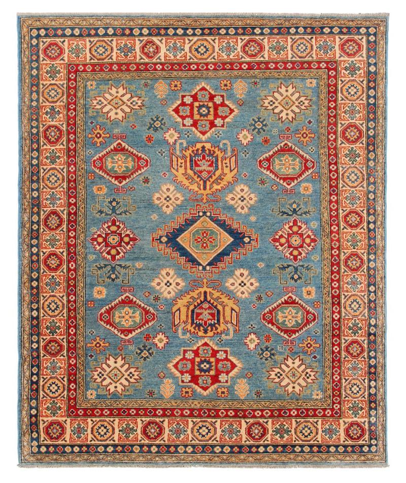 Tapis afghan Kazak 227x169 227x169, Tapis persan Noué à la main