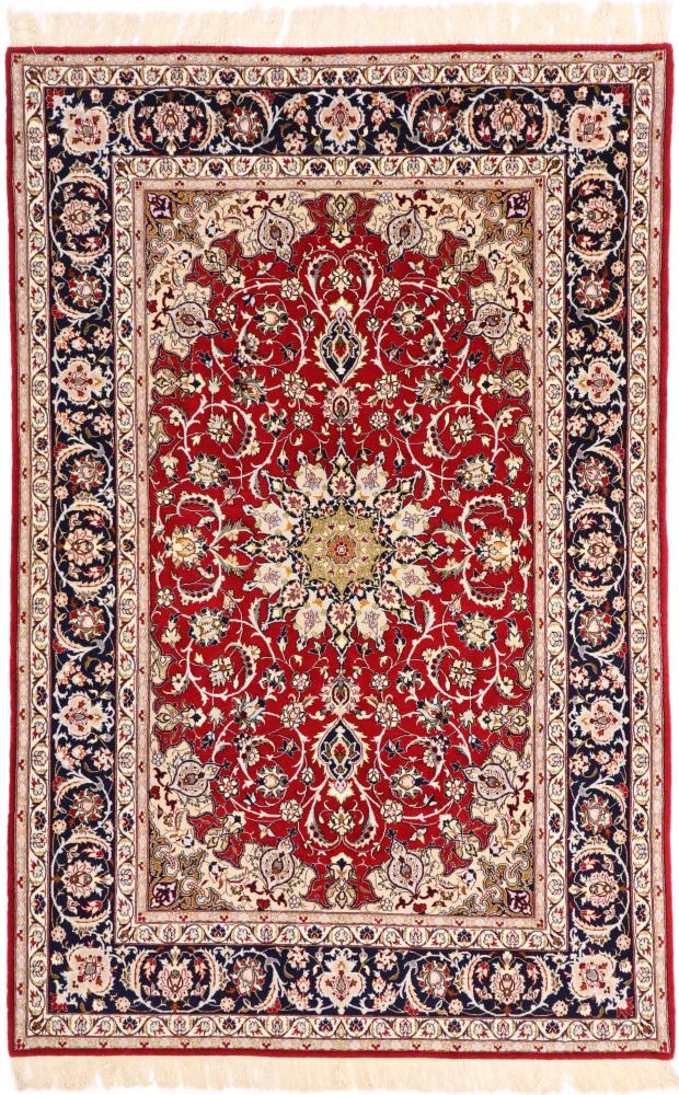 Tapete persa Isfahan Fio de Seda 242x161 242x161, Tapete persa Atado à mão