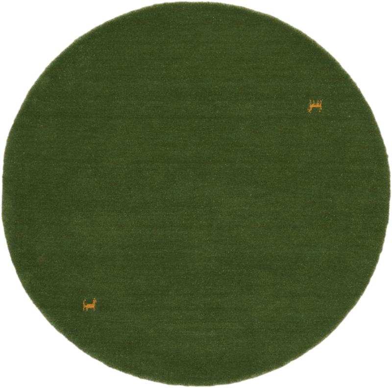 Indiaas tapijt Loom Gabbeh Green 101x99 101x99, Perzisch tapijt Loom Handgeknoopte