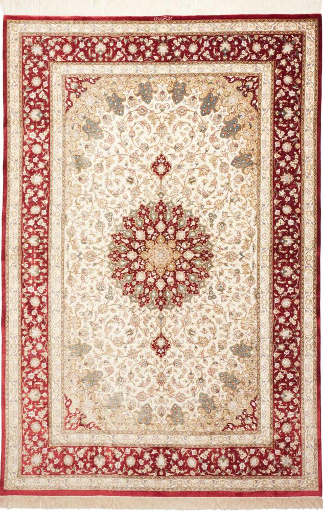 Perzisch tapijt Qum Zijde 234x155 234x155, Perzisch tapijt Handgeknoopte
