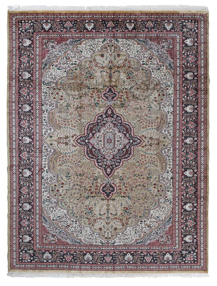Tapis indien Agra Viskose 311x244 311x244, Tapis persan Noué à la main