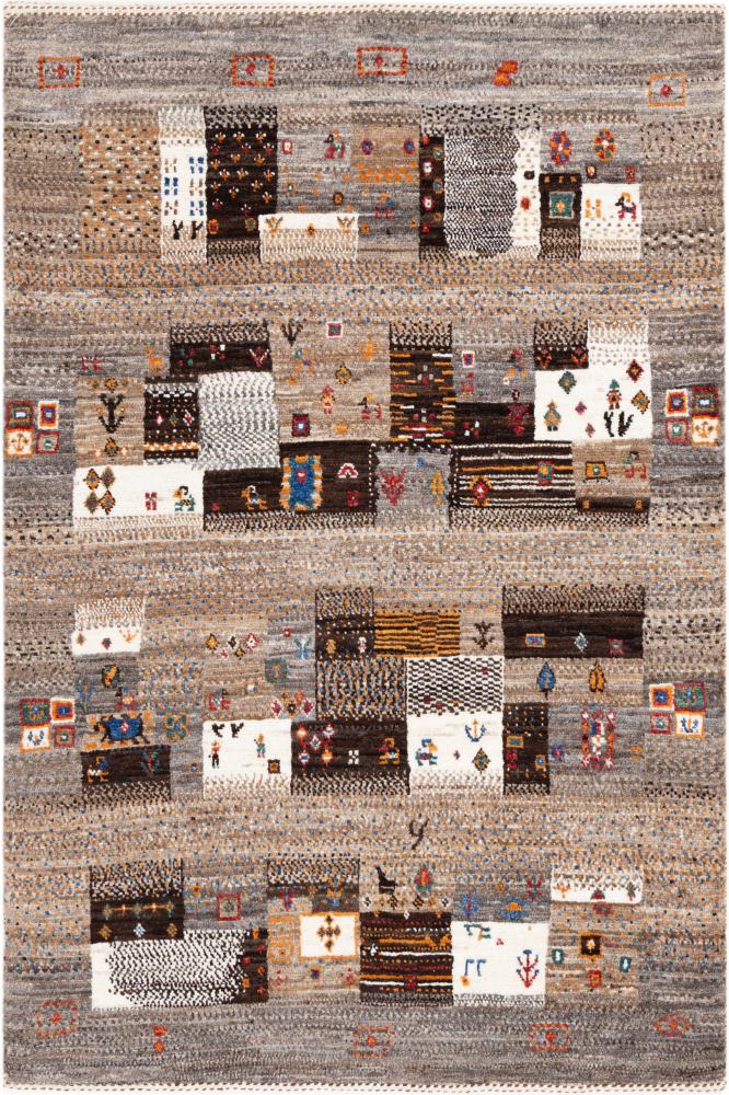 Tapis persan Persan Gabbeh Loribaft Atelier 119x82 119x82, Tapis persan Noué à la main
