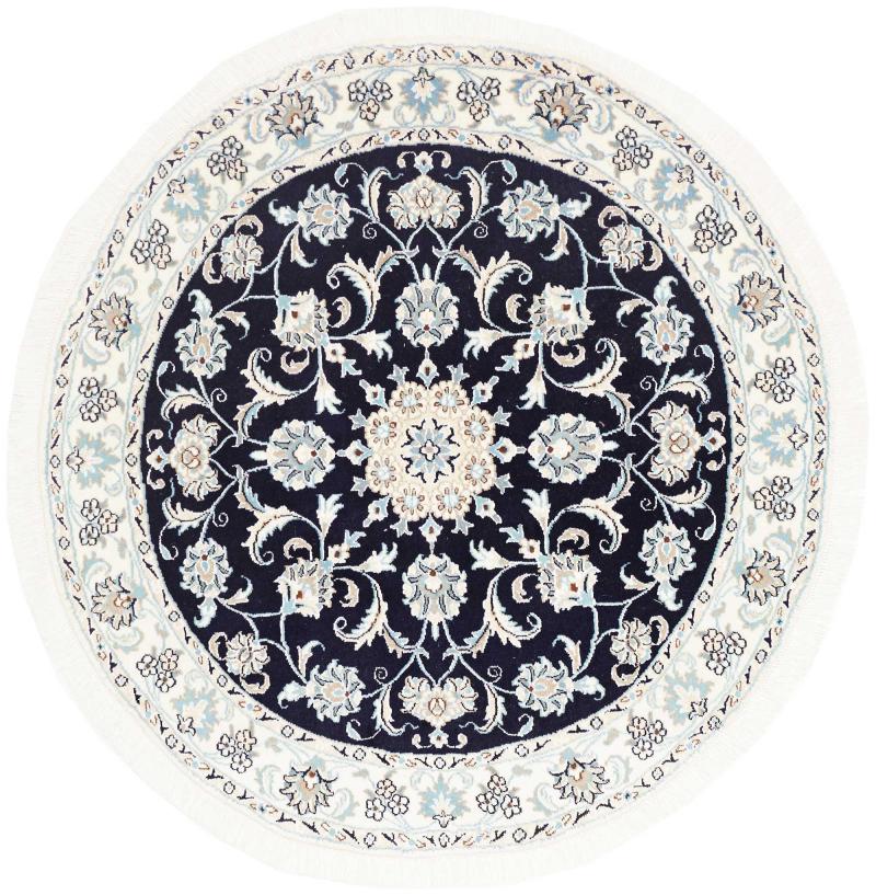 Persian Rug Nain 4'11"x4'11" 4'11"x4'11", Persian Rug Knotted by hand