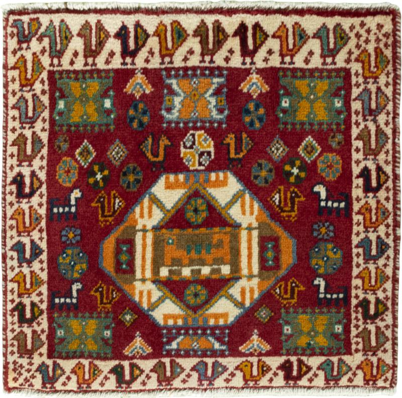 Tapis persan Shiraz 51x51 51x51, Tapis persan Noué à la main