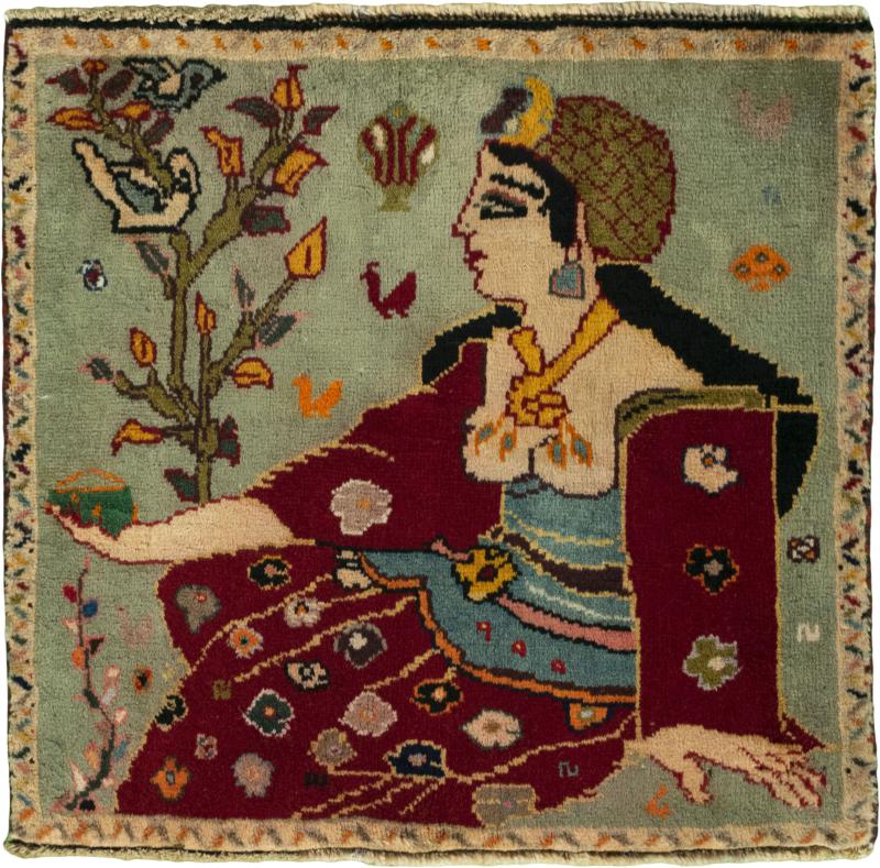 Persisk matta Shiraz 62x66 62x66, Persisk matta Knuten för hand