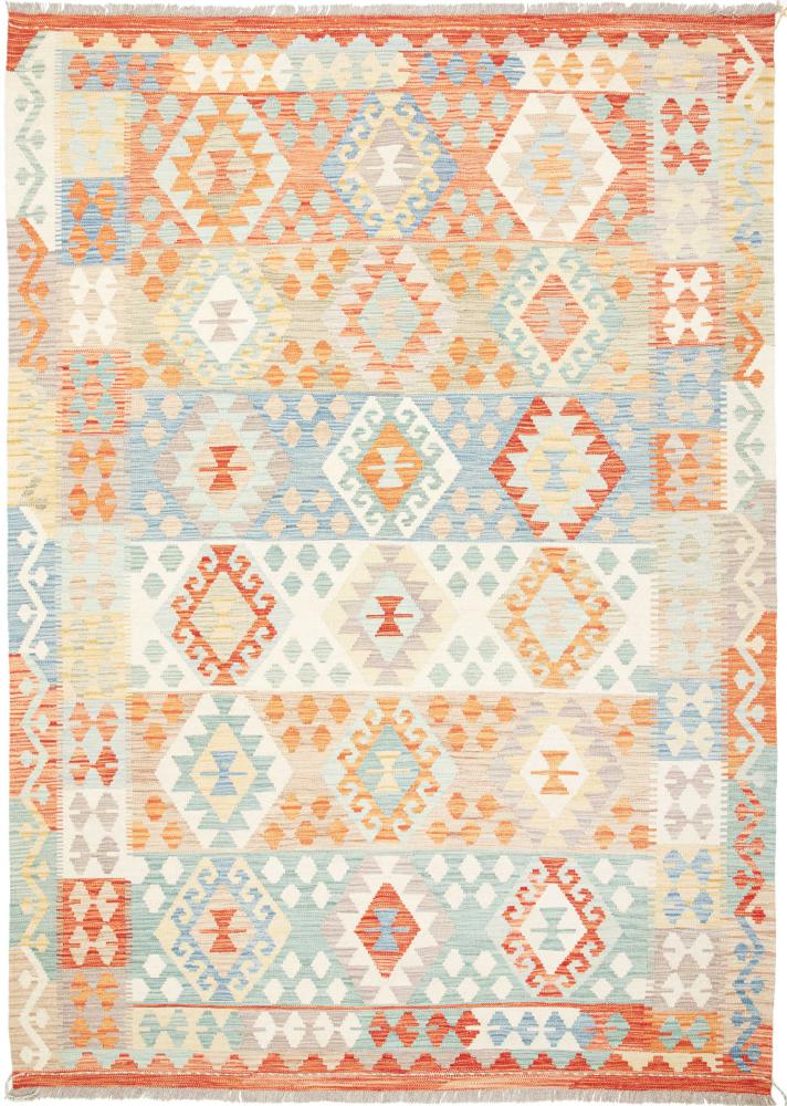 Afghansk teppe Kelim  Afghan 245x173 245x173, Persisk teppe Handwoven 