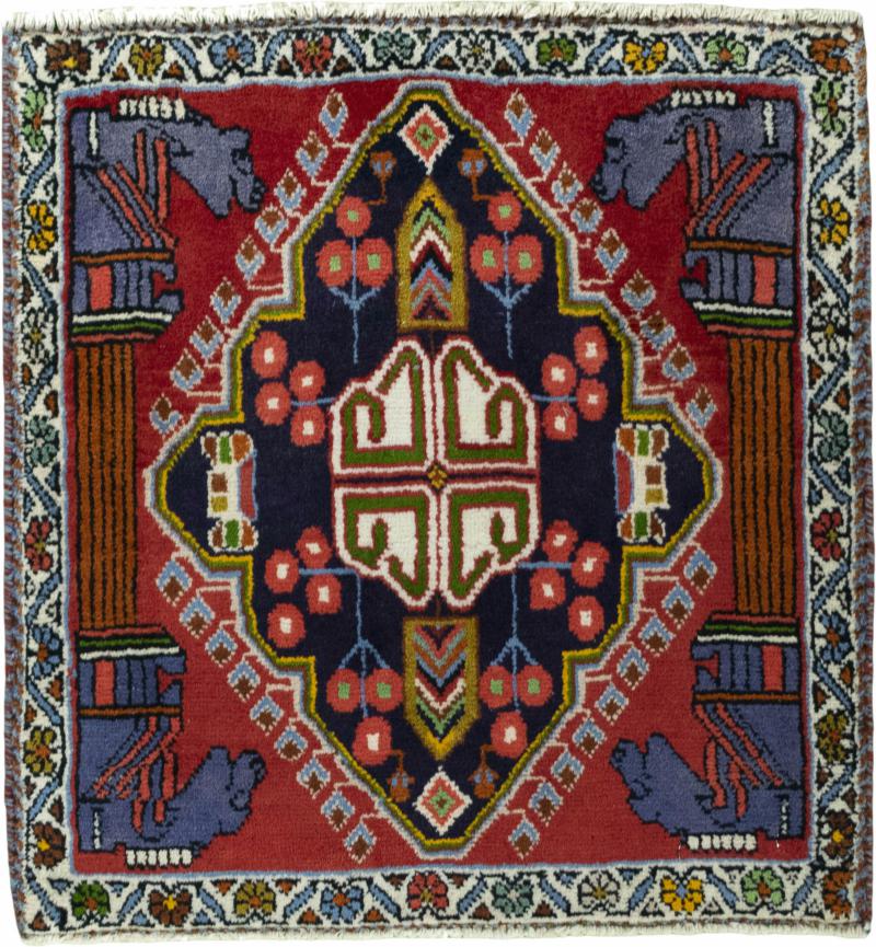 Persian Rug Shiraz 62x60 62x60, Persian Rug Knotted by hand