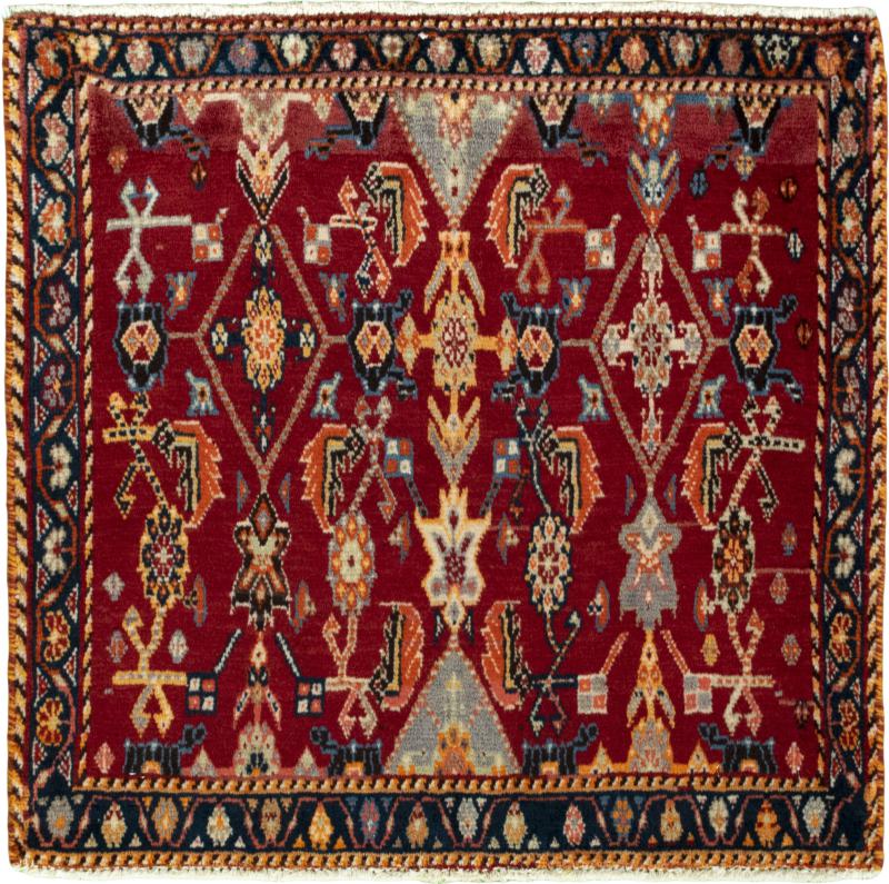 Persialainen matto Shiraz 61x64 61x64, Persialainen matto Solmittu käsin
