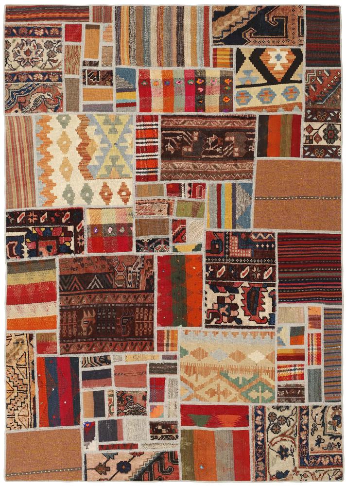 Tapete persa Kilim Patchwork 199x141 199x141, Tapete persa Tecido à mão