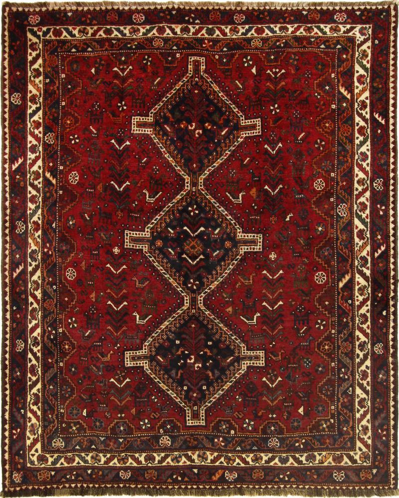 Persian Rug Ghashghai 6'11"x5'7" 6'11"x5'7", Persian Rug Knotted by hand