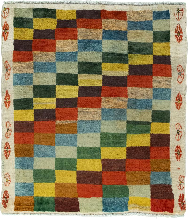 Tappeto persiano Persia Gabbeh Ghashghai 90x79 90x79, Tappeto persiano Annodato a mano