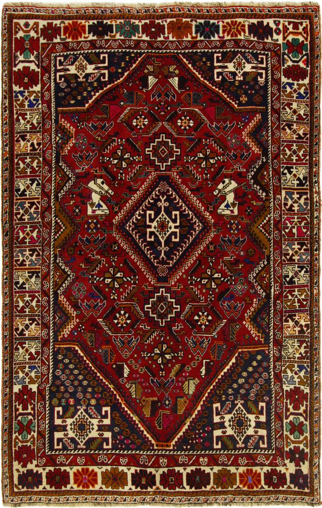 Persisk matta Ghashghai 224x146 224x146, Persisk matta Knuten för hand