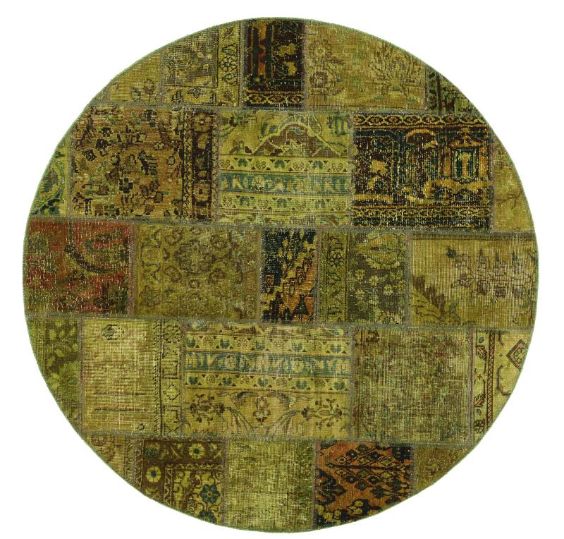 Persian Rug Patchwork 151x151 151x151, Persian Rug Knotted by hand