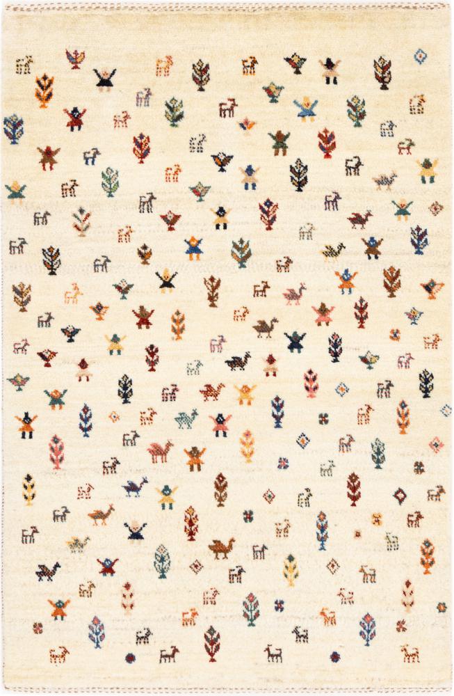Persian rug Perser Gabbeh Kashkuli Edition 4'0"x2'7" 4'0"x2'7", Persian rug Hand-knotted