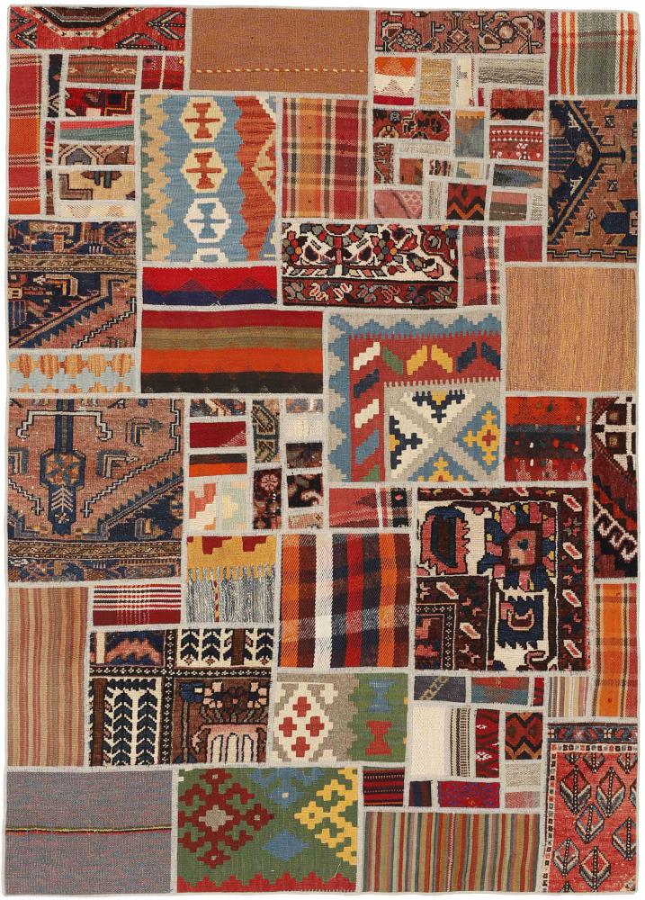 Tapete persa Kilim Patchwork 201x141 201x141, Tapete persa Tecido à mão