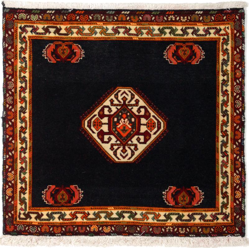 Persian Rug Ghashghai 63x61 63x61, Persian Rug Knotted by hand