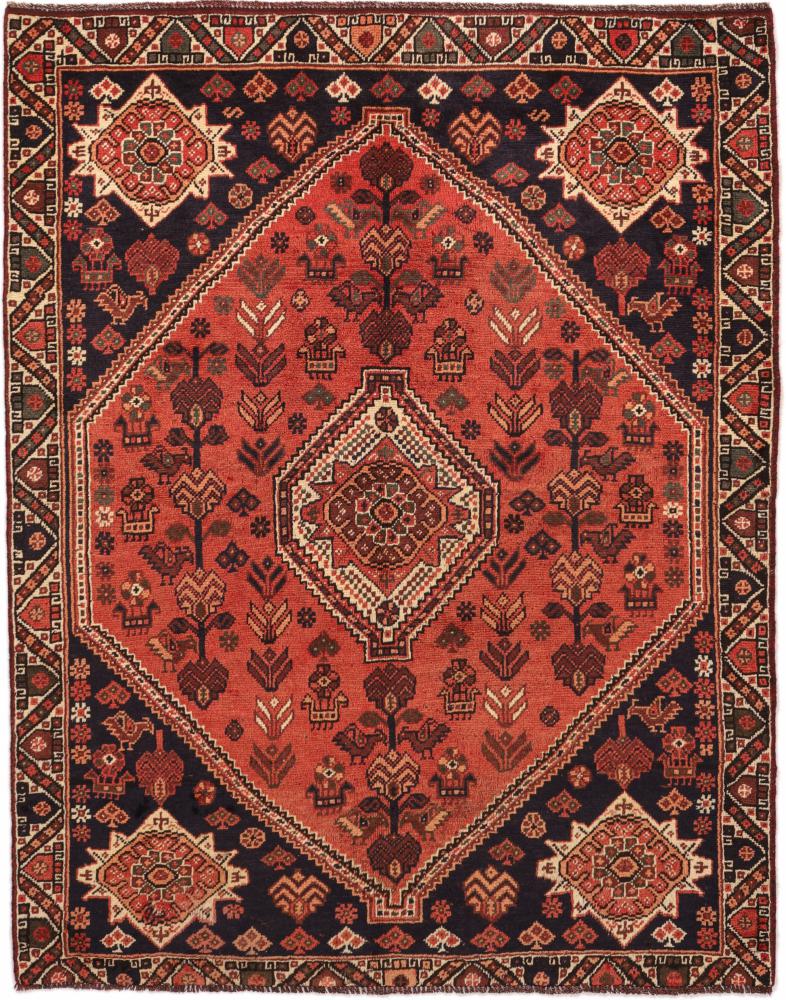 Persisk tæppe Shiraz 199x158 199x158, Persisk tæppe Knyttet i hånden