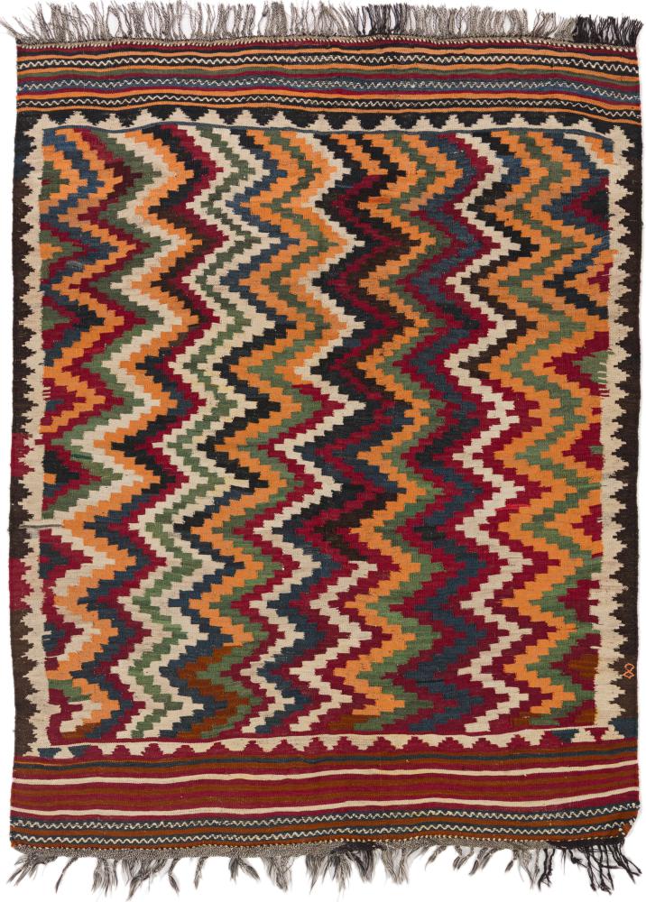 Tapis persan Kilim Fars 265x140 265x140, Tapis persan Tissé à la main