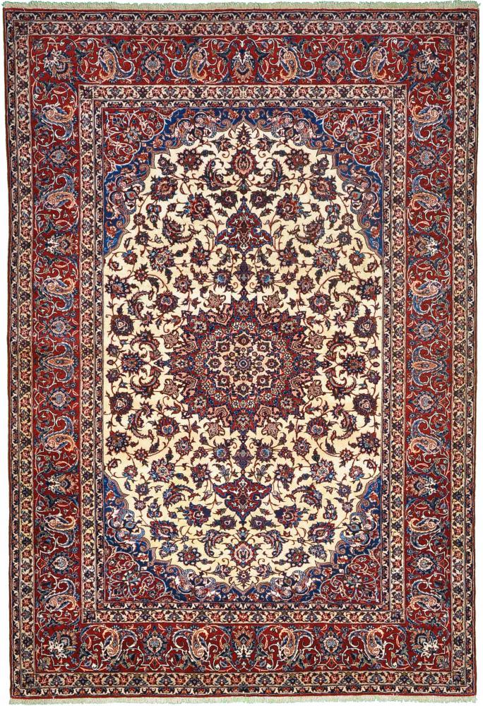 Tapete persa Isfahan Antigo Fio de Seda 212x144 212x144, Tapete persa Atado à mão