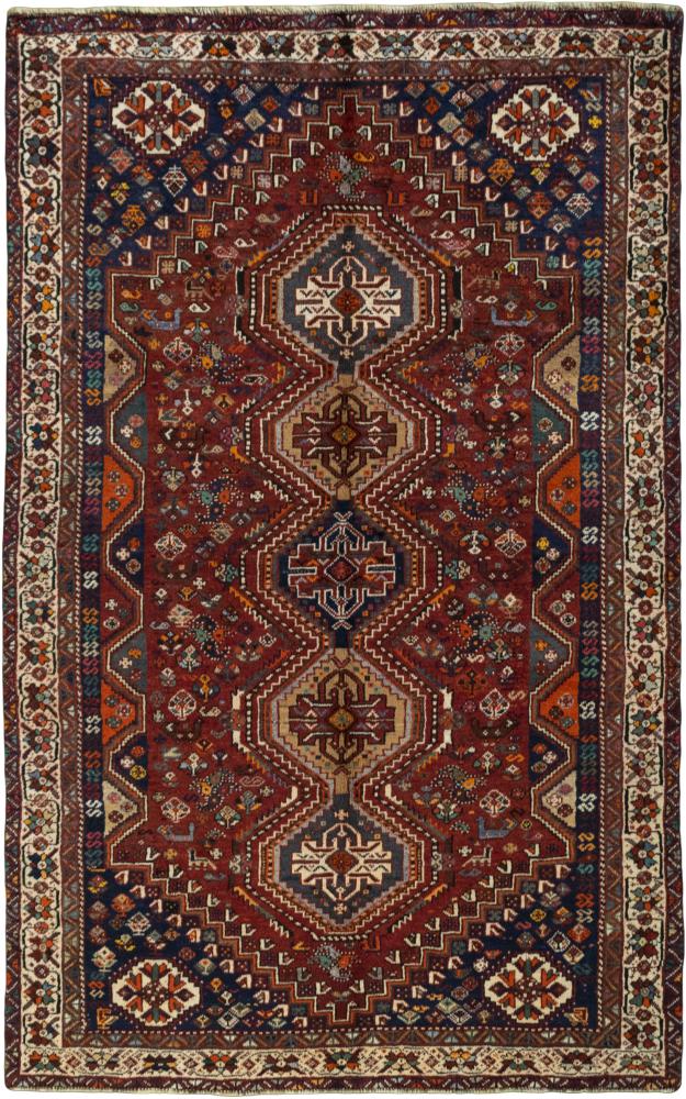 Persisk tæppe Shiraz 249x161 249x161, Persisk tæppe Knyttet i hånden