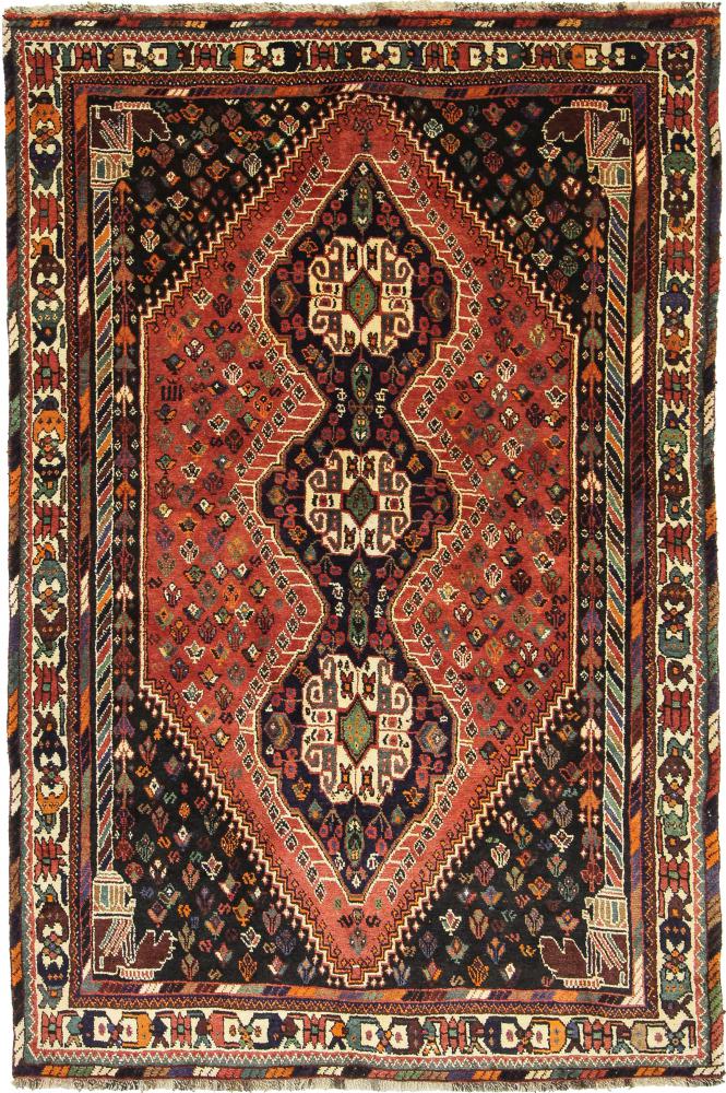 Tapete persa Ghashghai 239x157 239x157, Tapete persa Atado à mão