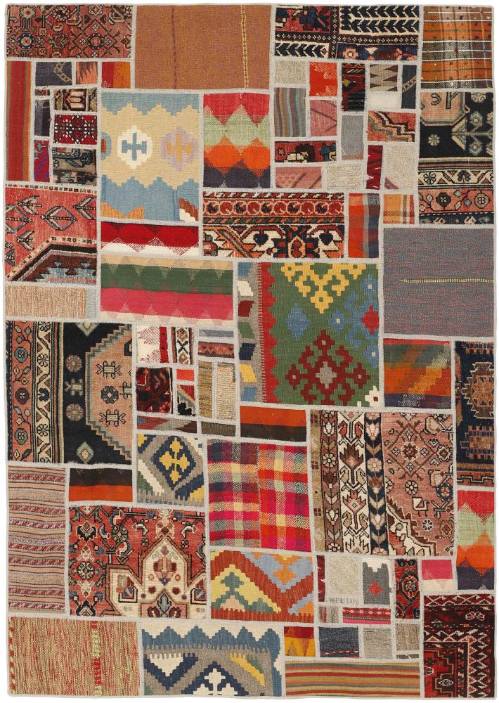 Perzsa szőnyeg Kilim Patchwork 199x141 199x141, Perzsa szőnyeg szőttesek