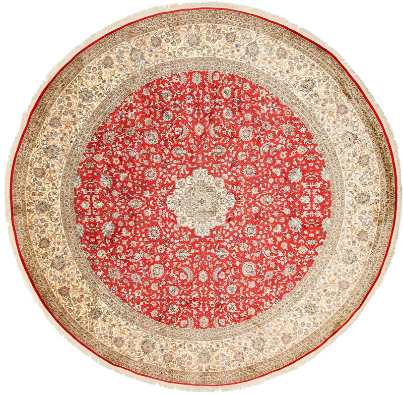 Tapis indien Cachemire Soie 305x300 305x300, Tapis persan Noué à la main
