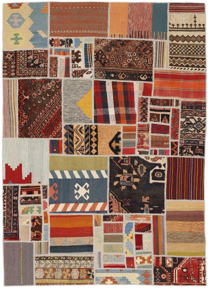 Tapete persa Kilim Patchwork 201x139 201x139, Tapete persa Tecido à mão