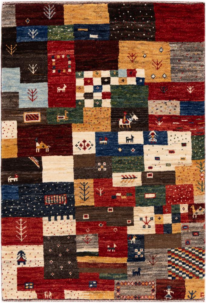 Tapete persa Persa Gabbeh Kashkuli Banafsheh 116x79 116x79, Tapete persa Atado à mão