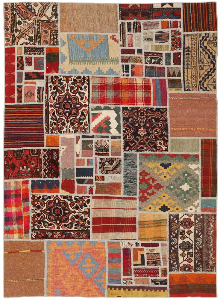 Tapete persa Kilim Patchwork 199x139 199x139, Tapete persa Tecido à mão