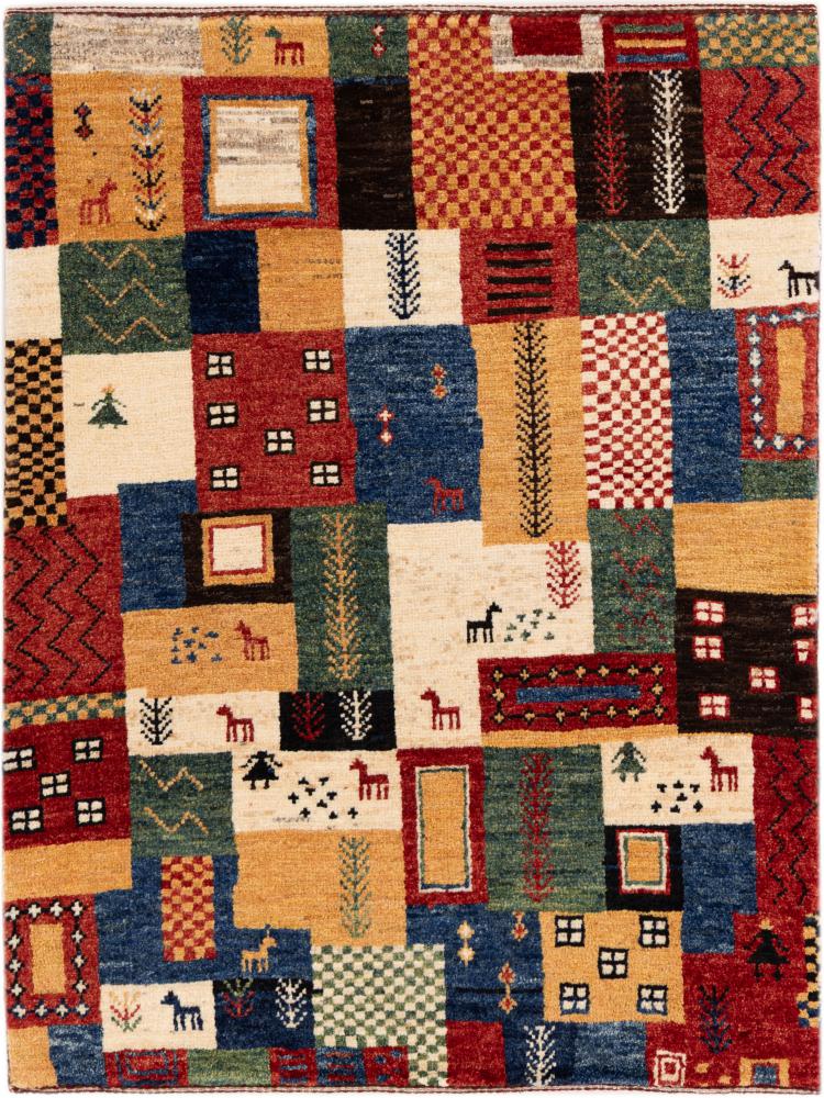 Tapete persa Persa Gabbeh Kashkuli Banafsheh 107x82 107x82, Tapete persa Atado à mão