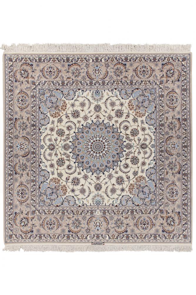 Persian Rug Isfahan Silk Warp 210x210 210x210, Persian Rug Knotted by hand