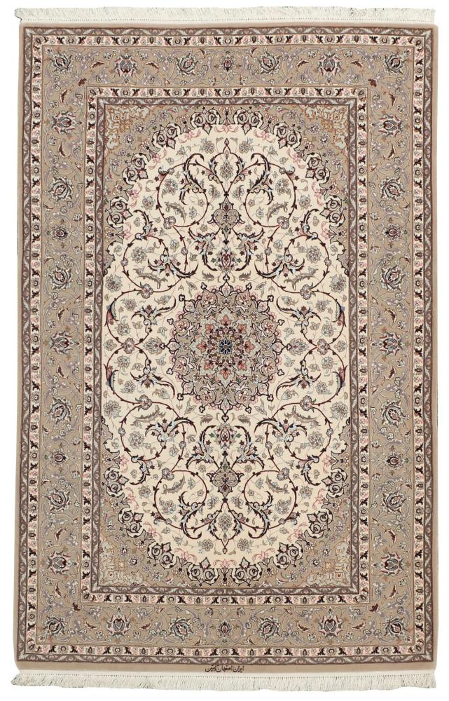 Alfombra persa Isfahán Urdimbre de Seda 199x129 199x129, Alfombra persa Anudado a mano